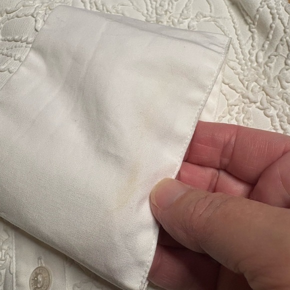 Anne Fontaine- Venise 3/4 Sleeve White Textured Top. Size US 6-8 - Picture 9 of 10